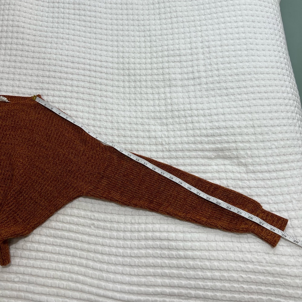 Garage Burnt Orange Fall Knit Cropped Sweater - Picture 5 of 9